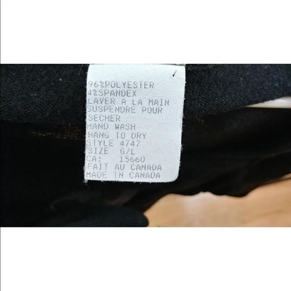 3/$20 Bali Pullover Black Gray Sweater Size L Peplum Zipper Pockets 3/4 Sleeves - Picture 13 of 13